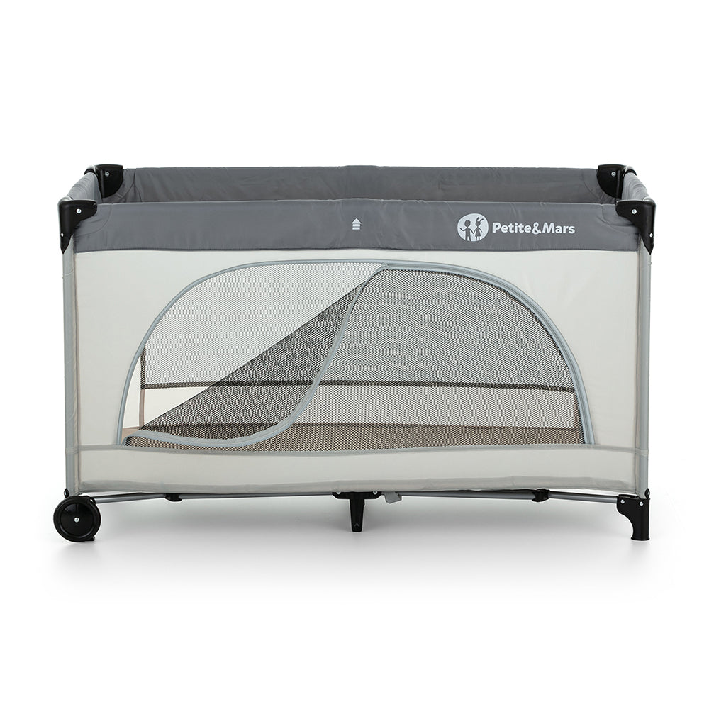 Petite&Mars tarc patut de voiaj Nyja 0m+ Teddy Biker Grey