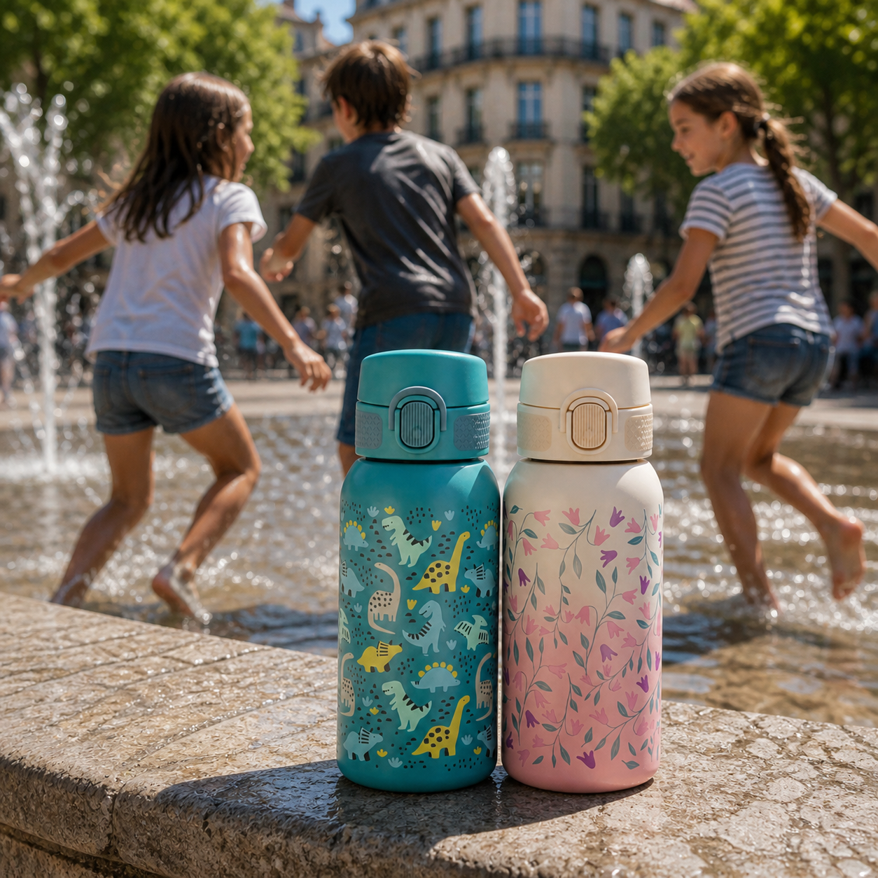 Petite&Mars termos din otel inoxidabil cu cioc 500 ml 3 ani+ Parc Dino