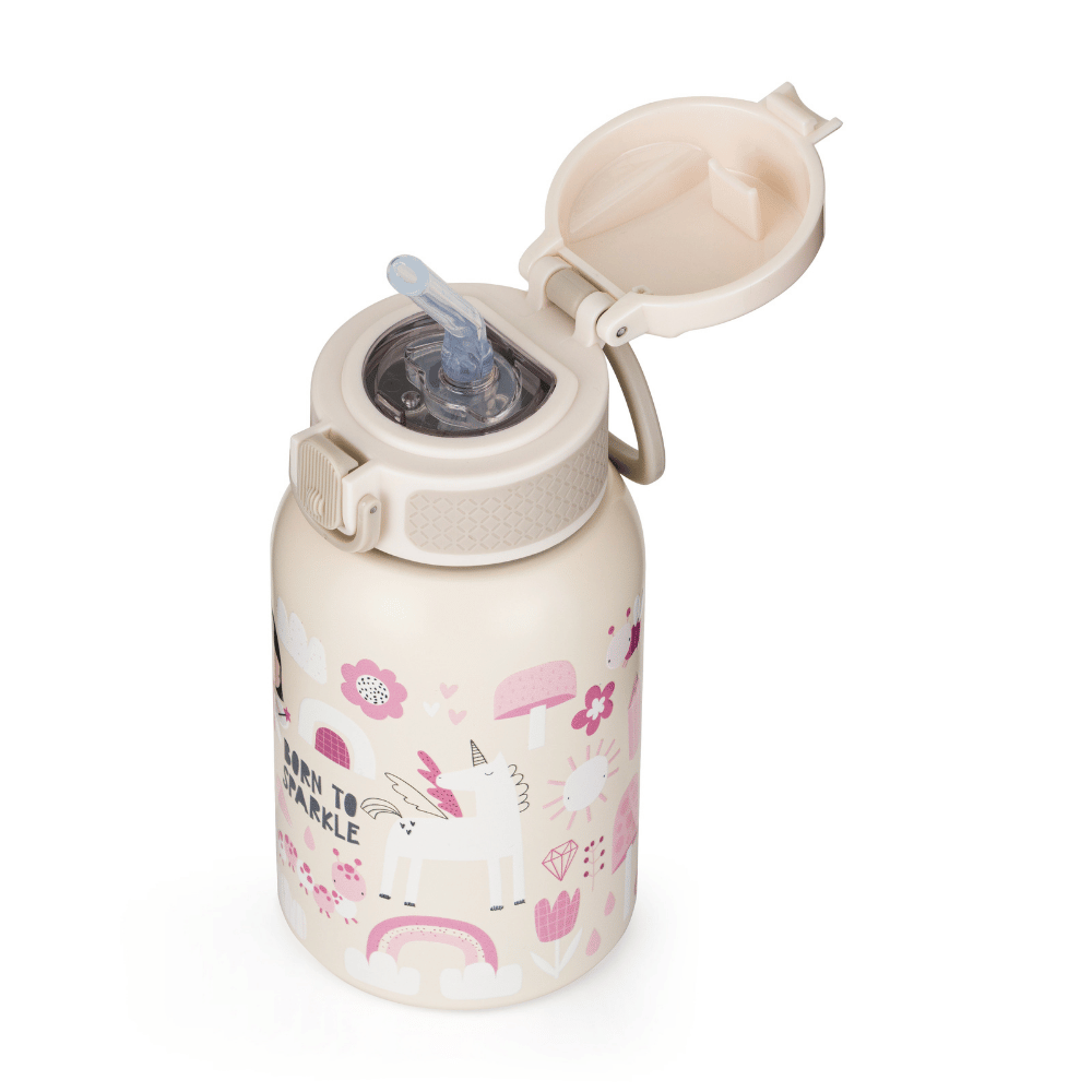 Petite&Mars termos din otel inoxidabil cu pai 350 ml 12m+ Twinkling Fair