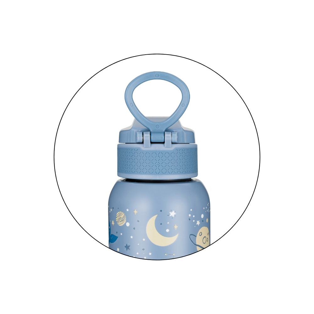 Petite&Mars termos din otel inoxidabil cu pai 350 ml 12m+ Whale Song