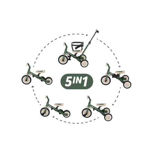 Petite&Mars tricicleta multifunctionala 5in1 Turbo 18m+ Misty Green