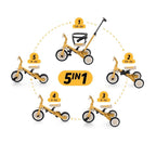 Petite&Mars tricicleta multifunctionala 5in1 Turbo 18m+ Ochre