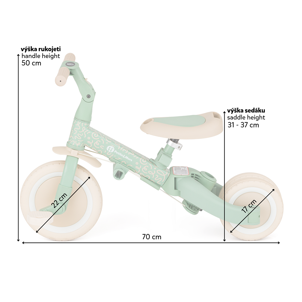 Petite&Mars tricicleta multifunctionala 5in1 Turbo 18m+ Green Twist