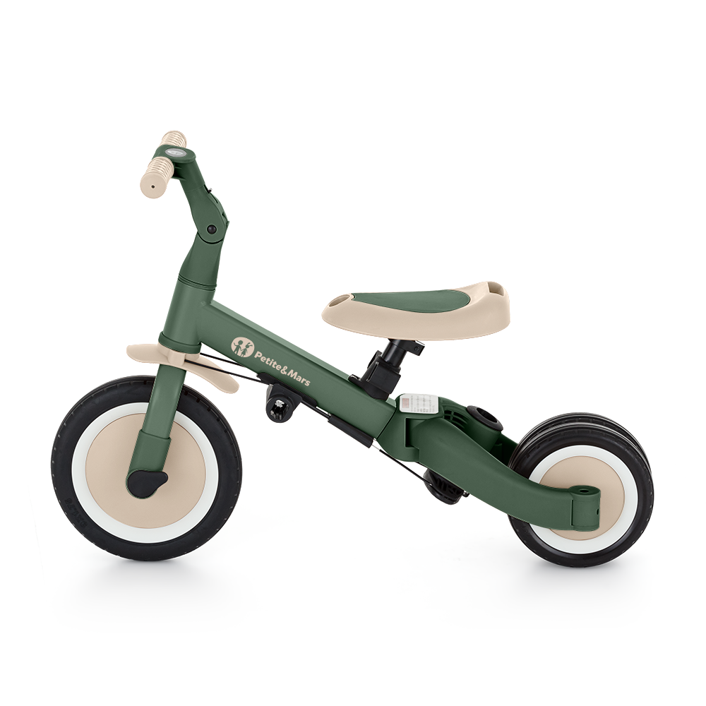Petite&Mars tricicleta multifunctionala 5in1 TURBO PLUS 18m+ Misty Green