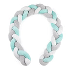 Petite&Mars aparator pat impletit velur Mellow 180 cm, Teal 01
