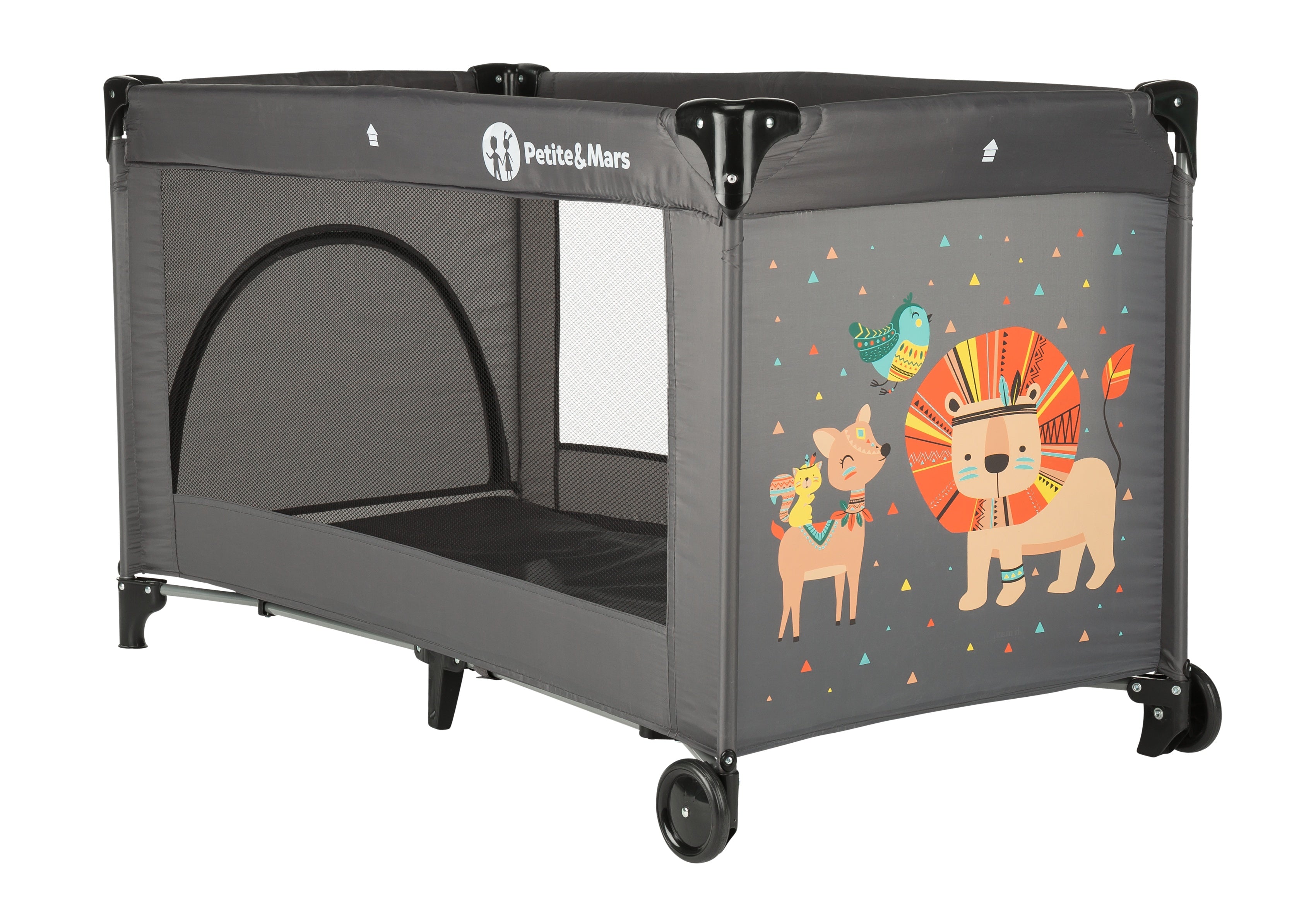 Petite&Mars patut pliabil Koot, Grey Lion 01 Imagine principală a produsului