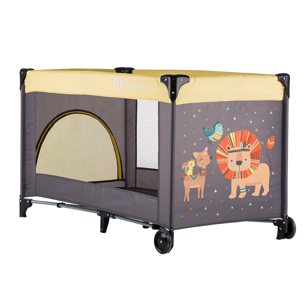 Petite&Mars patut pliabil Koot, Yellow Lion 01 Imagine principală a produsului