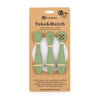 Petite&Mars set linguri de antrenament din silicon 3 buc Take&Match 6m+ Sweet Pea
