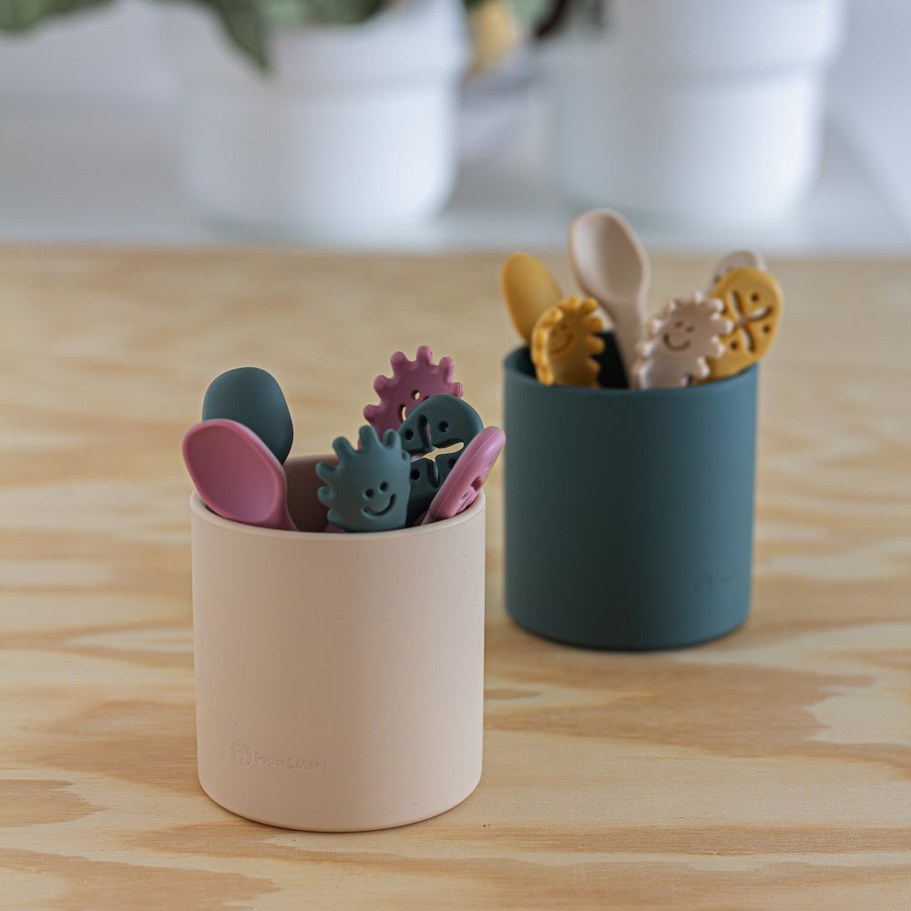 Petite&Mars set linguri de antrenament din silicon 3 buc Take&Match 6m+ Sweet Pea