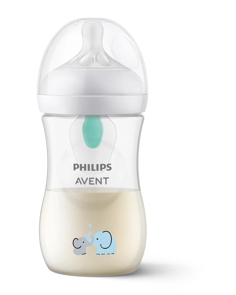 Philips Avent biberon 260 ml cu 3 picaturi Natural Response 1m+ Elefant