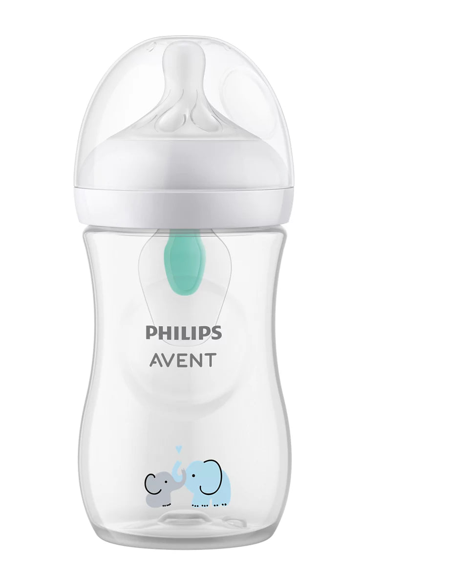 Philips Avent biberon 260 ml cu 3 picaturi Natural Response 1m+ Elefant Imagine principală a produsului