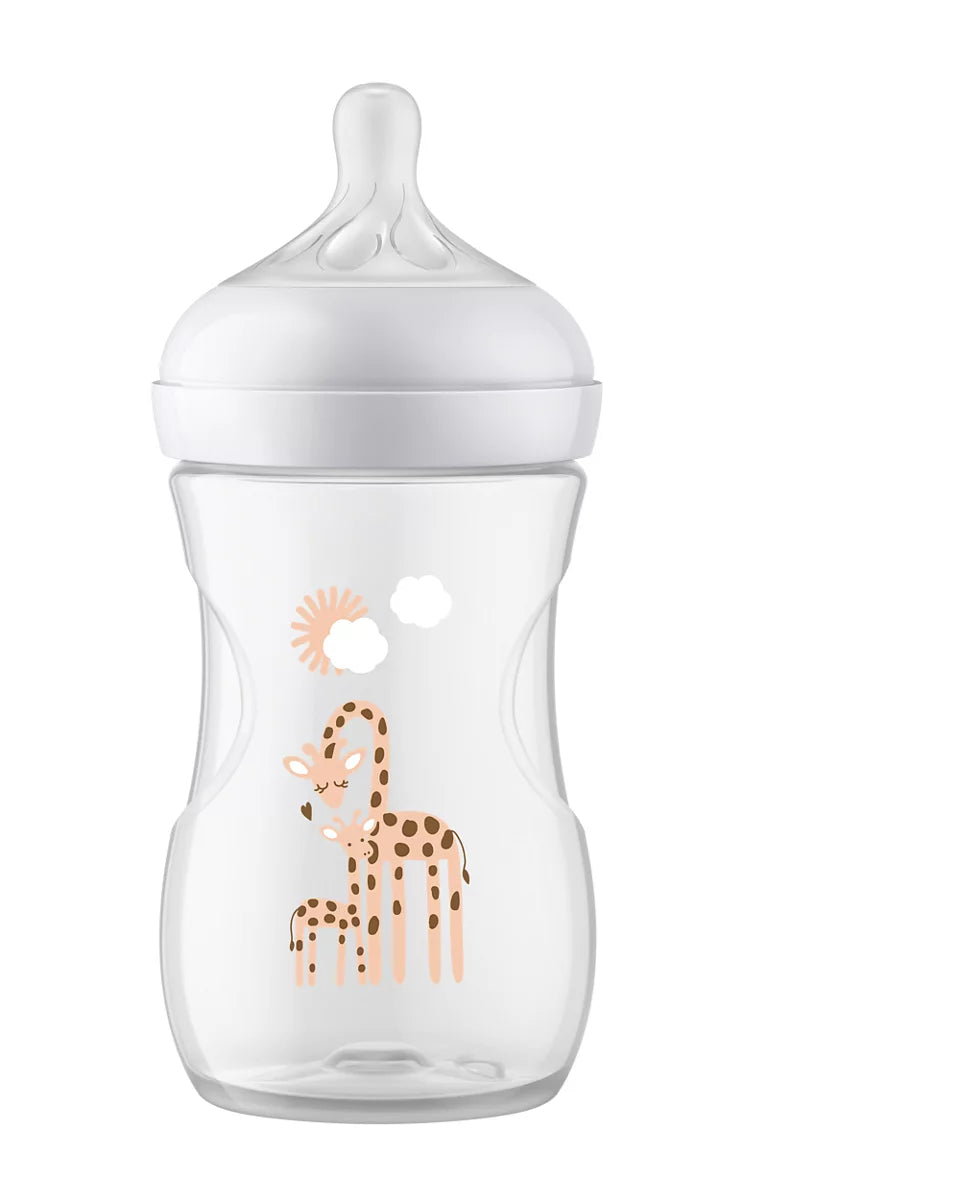 Philips Avent biberon 260 ml cu 3 picaturi Natural Response 1m+ Girafa