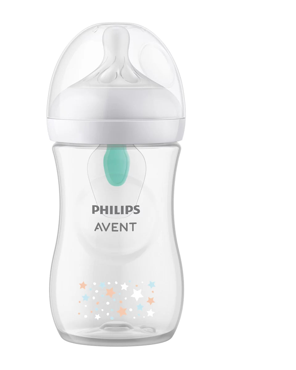 Philips Avent biberon 260 ml cu 3 picaturi Natural Response 1m+ Stelute Imagine principală a produsului
