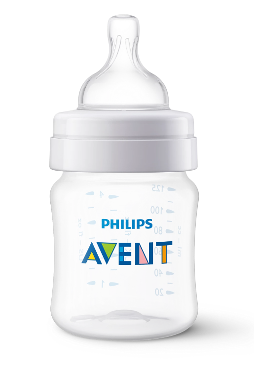 Philips Avent biberon anti-colic 125 ml cu tetina silicon debit 1 pentru 0m+ Imagine secundară a produsului