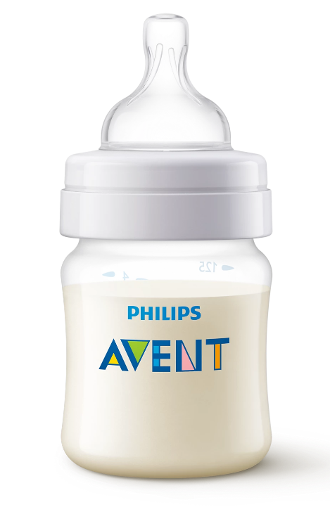 Philips Avent biberon anti-colic 125 ml cu tetina silicon debit 1 pentru 0m+ 2 buc Imagine secundară a produsului