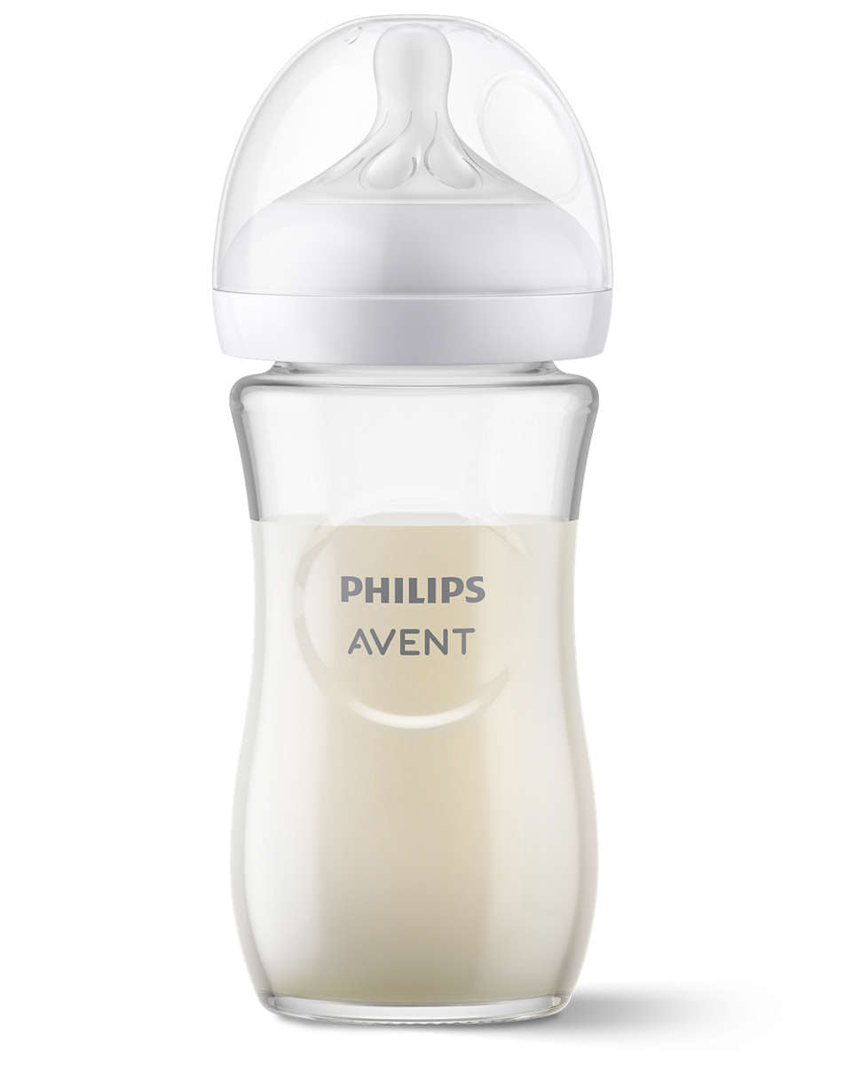 Philips Avent biberon sticla Natural Response cu 3 picaturi 240 ml 1m+