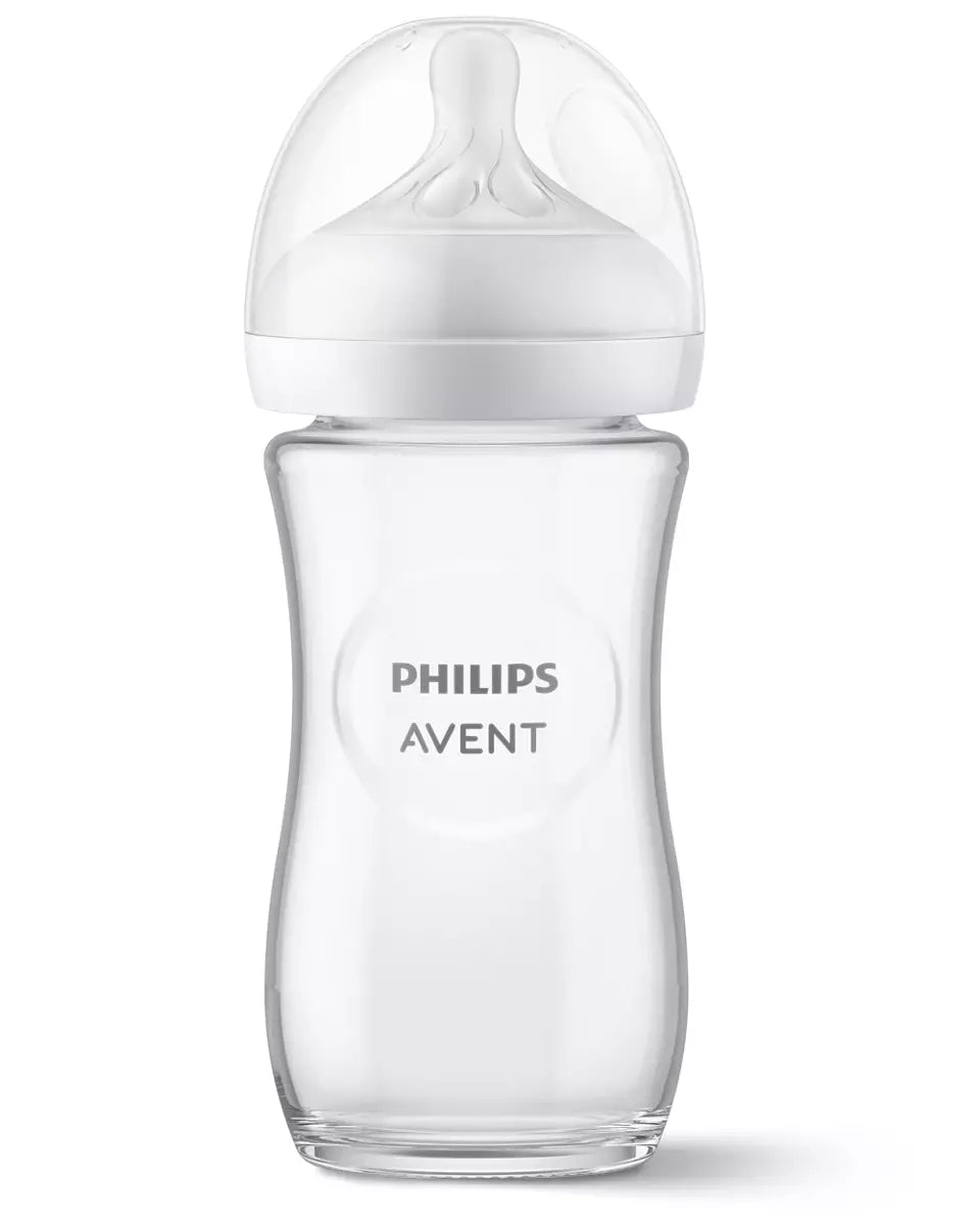 Philips Avent biberon sticla Natural Response cu 3 picaturi 240 ml 1m+