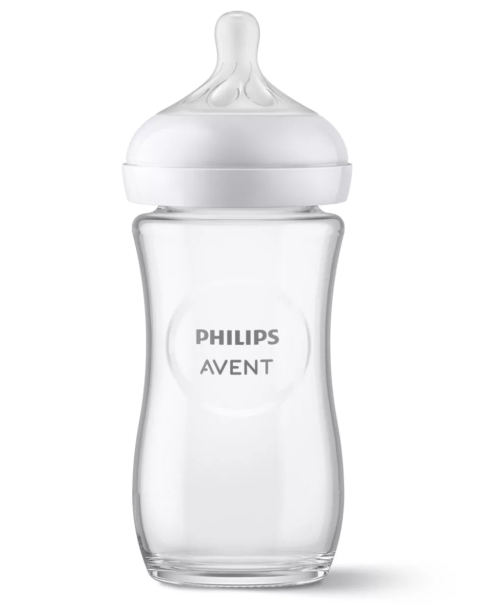 Philips Avent biberon sticla Natural Response cu 3 picaturi 240 ml 1m+