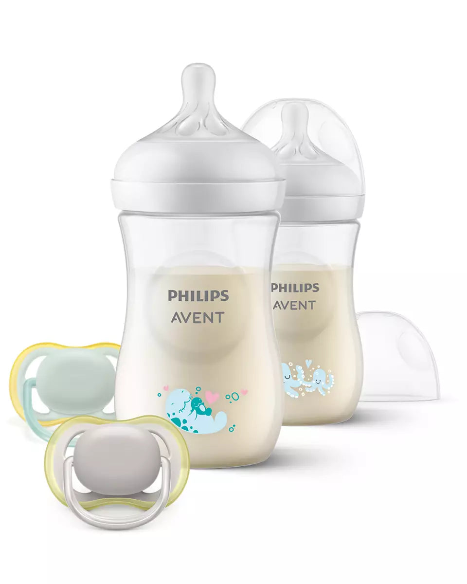 Philips Avent set 2 biberoane 260 ml Natural Response cu suzete Ultra Air 0m+ 