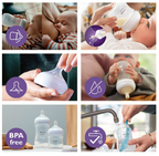 Philips Avent set biberon 260 ml cu 3 picaturi Natural Response 1m+ 2 buc