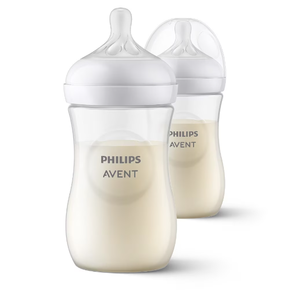 Philips Avent set biberon 260 ml cu 3 picaturi Natural Response 1m+ 2 buc