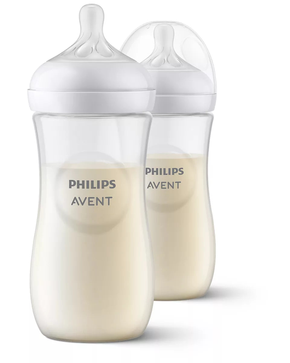 Philips Avent set biberon 330 ml cu 4 picaturi Natural Response 3m+ 2 buc