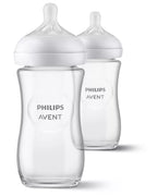 Philips Avent set biberon sticla 240 ml cu 3 picaturi Natural Response 1m+ 2 buc