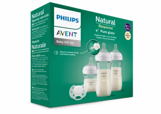 Philips Avent set incepator 3 biberoane Natural Response cu suzete Ultra Soft 0m+ 