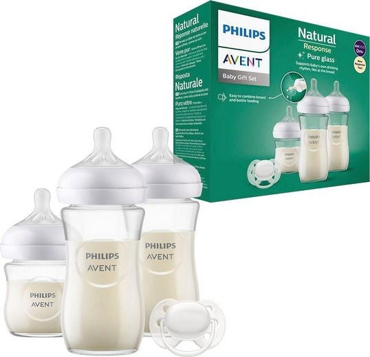 Philips Avent set incepator 3 biberoane Natural Response cu suzete Ultra Soft 0m+ 