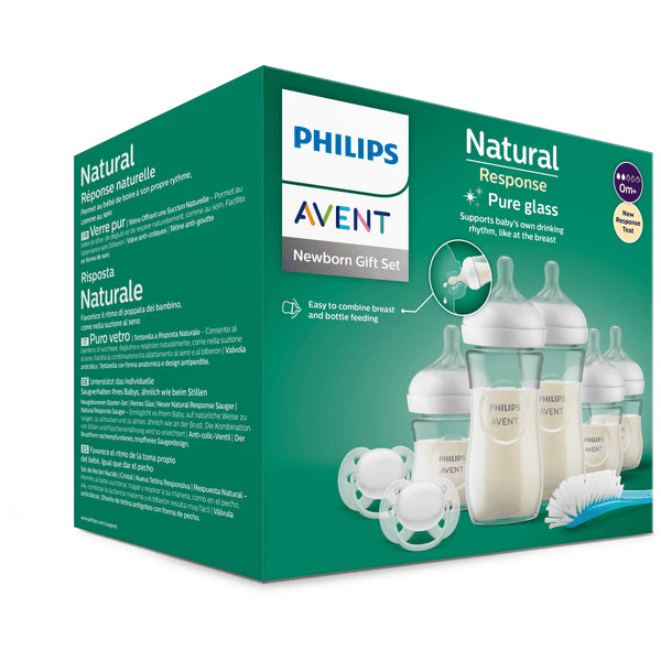 Philips Avent set incepator cu biberoane sticla Natural Response 0m+ 