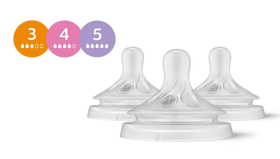 Philips Avent set mix de tetine Natural Response 3-4-5 picaturi 3 buc Imagine principală a produsului