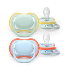 Philips Avent suzeta silicon Ultra Air 0-6  luni 2 buc Boy Blue-Green