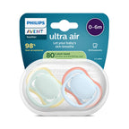 Philips Avent suzeta silicon Ultra Air 0-6  luni 2 buc Boy Blue-Green