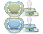 Philips Avent suzeta silicon Ultra Air 0-6 luni 2 buc Boy neutral
