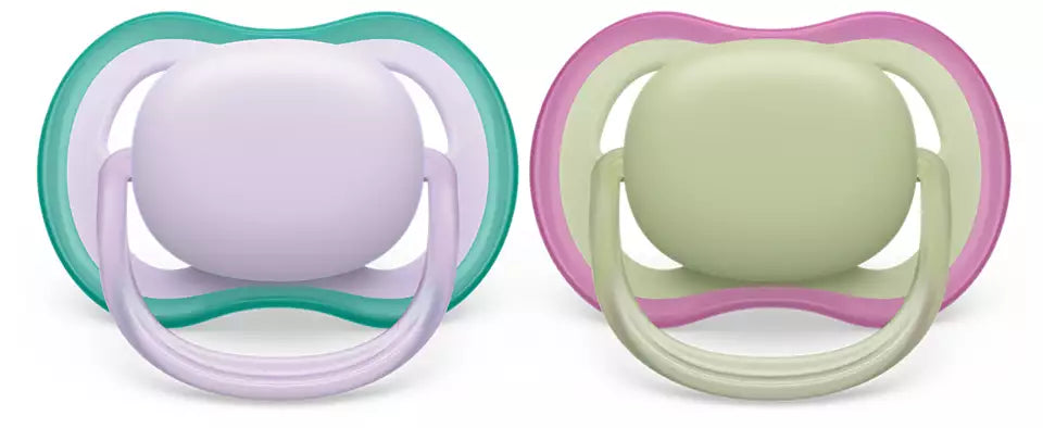Philips Avent suzeta silicon Ultra Air 0-6 luni 2 buc Girl cu mov