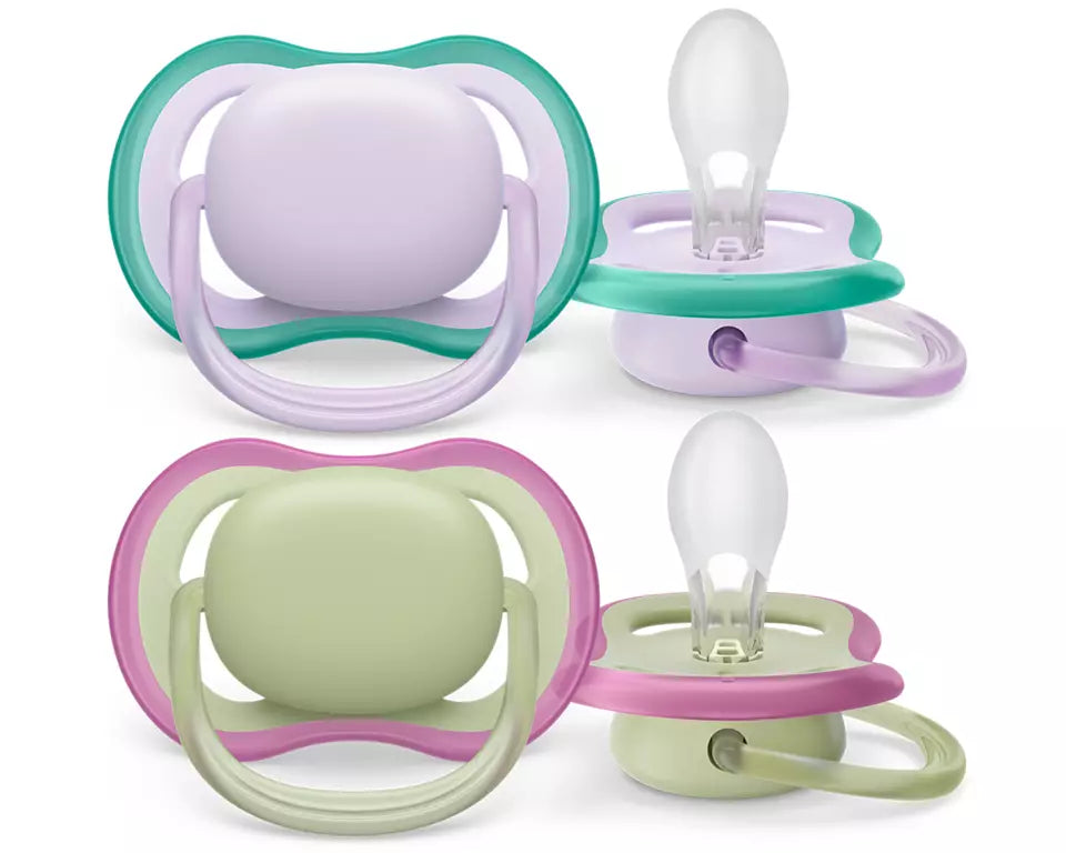 Philips Avent suzeta silicon Ultra Air 0-6 luni 2 buc Girl cu mov Imagine principală a produsului