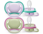 Philips Avent suzeta silicon Ultra Air 0-6 luni 2 buc Girl cu mov