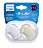 Philips Avent suzeta silicon Ultra Air 0-6 luni 2 buc Girl cu mov