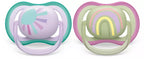 Philips Avent suzeta silicon Ultra Air 0-6 luni 2 buc Girl curcubeu