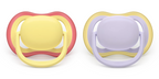 Philips Avent suzeta silicon Ultra Air 0-6  luni 2 buc Girl Yellow-Purple