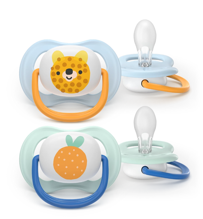 Philips Avent suzeta silicon Ultra Air 0-6  luni 2 buc Happy Boy Imagine principală a produsului
