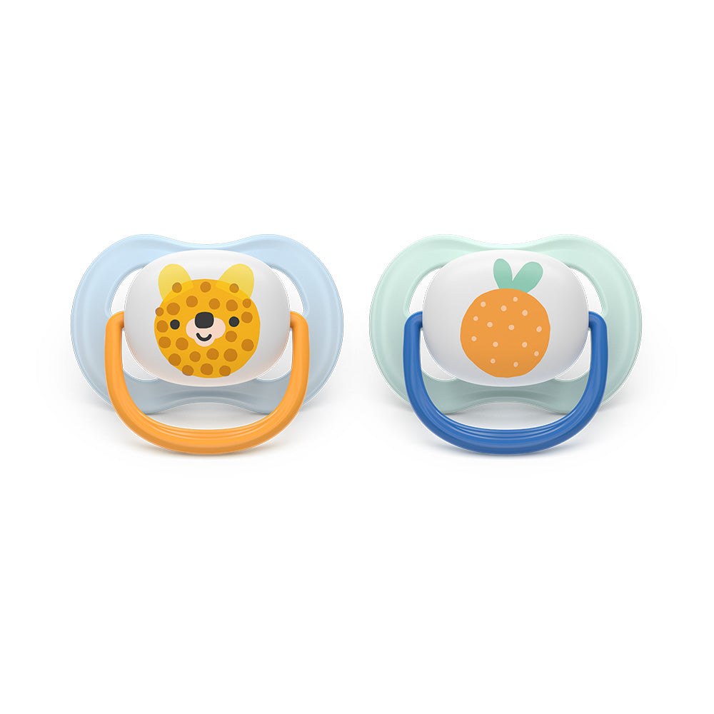 Philips Avent suzeta silicon Ultra Air 0-6  luni 2 buc Happy Boy