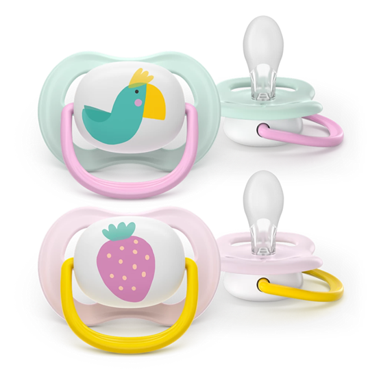 Philips Avent suzeta silicon Ultra Air 0-6  luni 2 buc Happy Girl Imagine principală a produsului