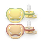 Philips Avent suzeta silicon Ultra Air 0-6  luni 2 buc Neutral Crem-Vrede