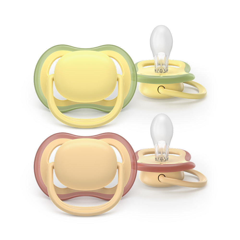 Philips Avent suzeta silicon Ultra Air 0-6  luni 2 buc Neutral Crem-Vrede