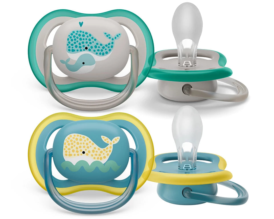 Philips Avent suzeta silicon Ultra Air 18m+ 2 buc Boy cu balena