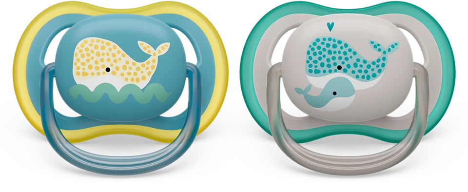 Philips Avent suzeta silicon Ultra Air 18m+ 2 buc Boy cu balena