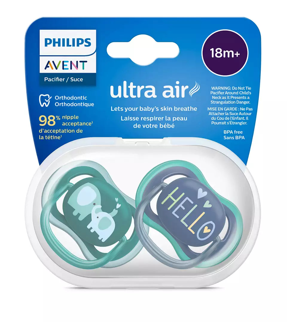 Philips Avent suzeta silicon Ultra Air 18m+ 2 buc Boy