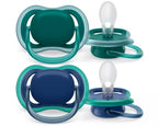 Philips Avent suzeta silicon Ultra Air 6-18  luni 2 buc Boy neutral