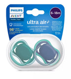 Philips Avent suzeta silicon Ultra Air 6-18  luni 2 buc Boy neutral